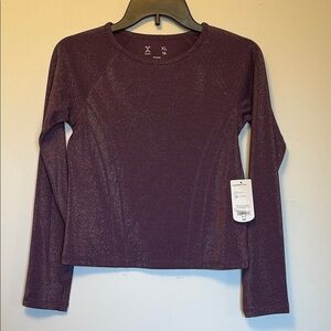 Xersion Shimmering Plum Long Sleeve Top